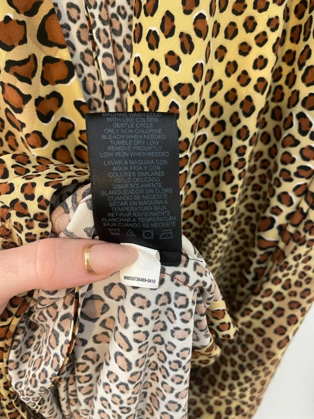 Norma Kamali Leopard-Print Long Sleeve Wrap Dress - Picture 6 of 7